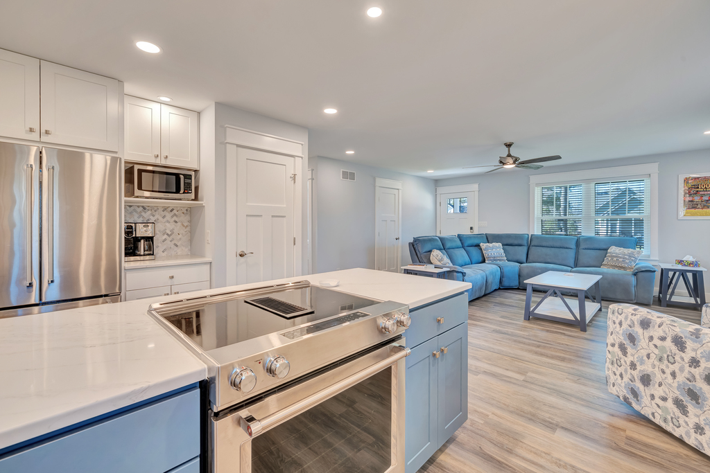 Chef's Kitchen is just off Living Area and has all the comforts of home.