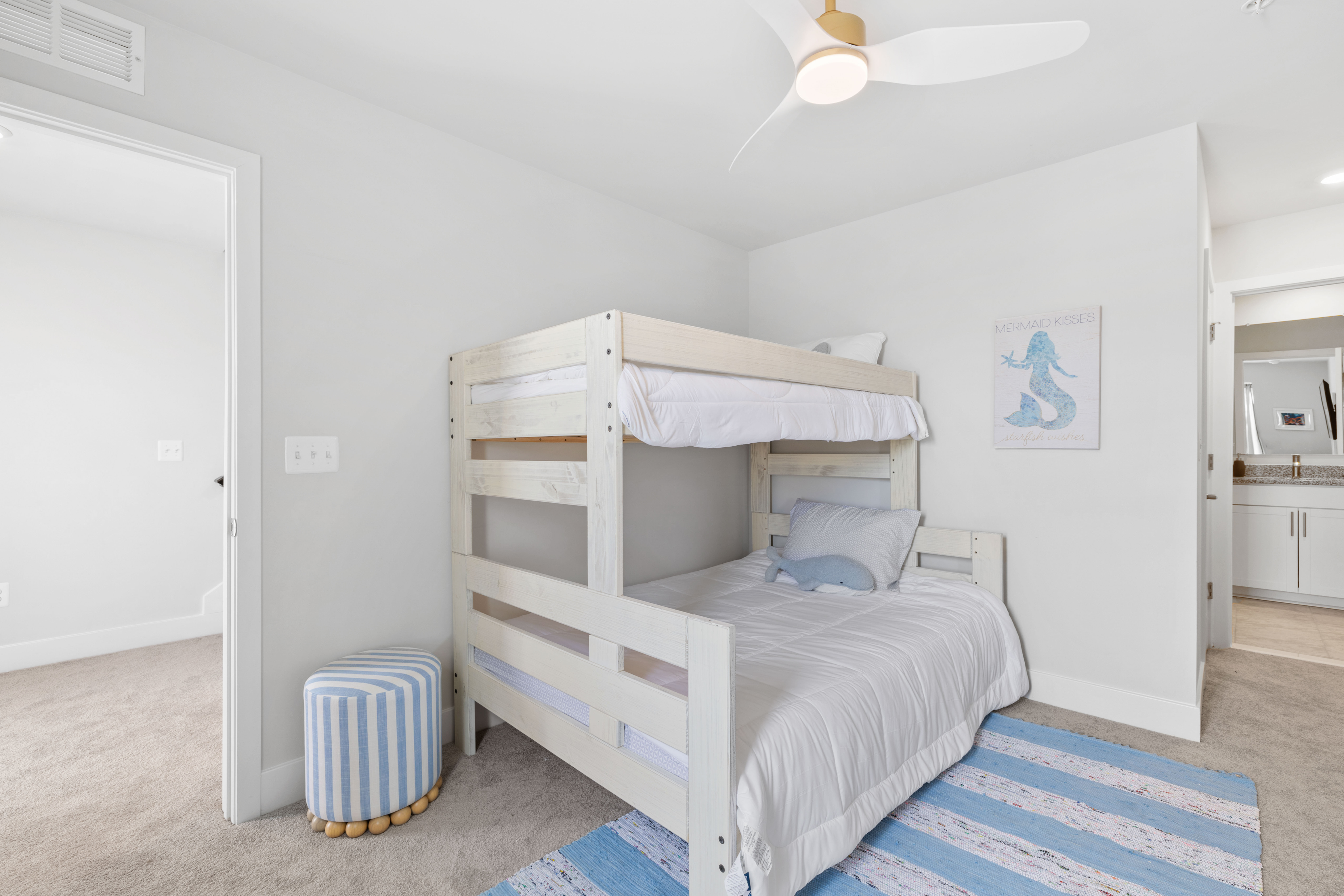 The Bedroom 2 offers a Pyramid Bunk... a great space for the kiddos!