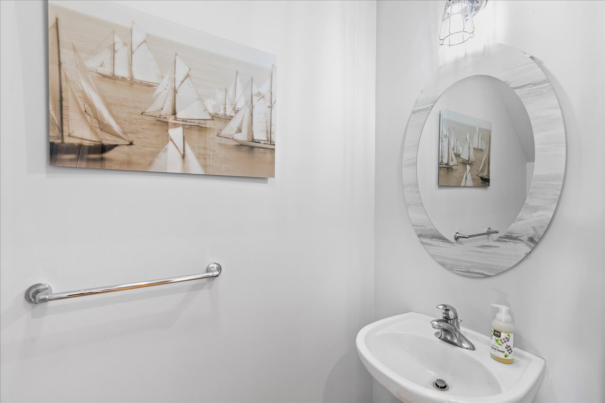 Half Bath convenient to the Living Area.