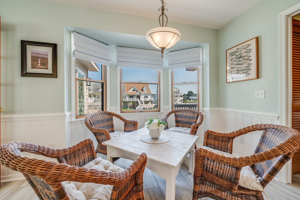 Play cards or share stories of the day's adventures while overlooking the water.