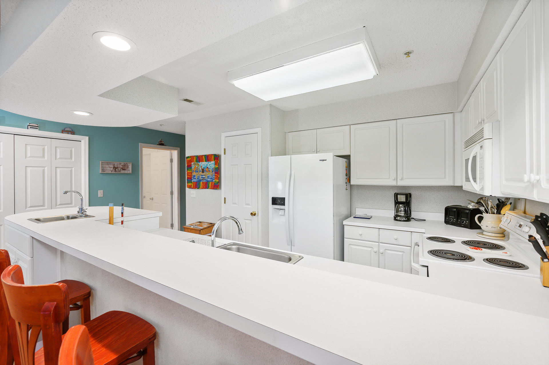 Gorgeous bright and white this kitchen is a chefs dream!
