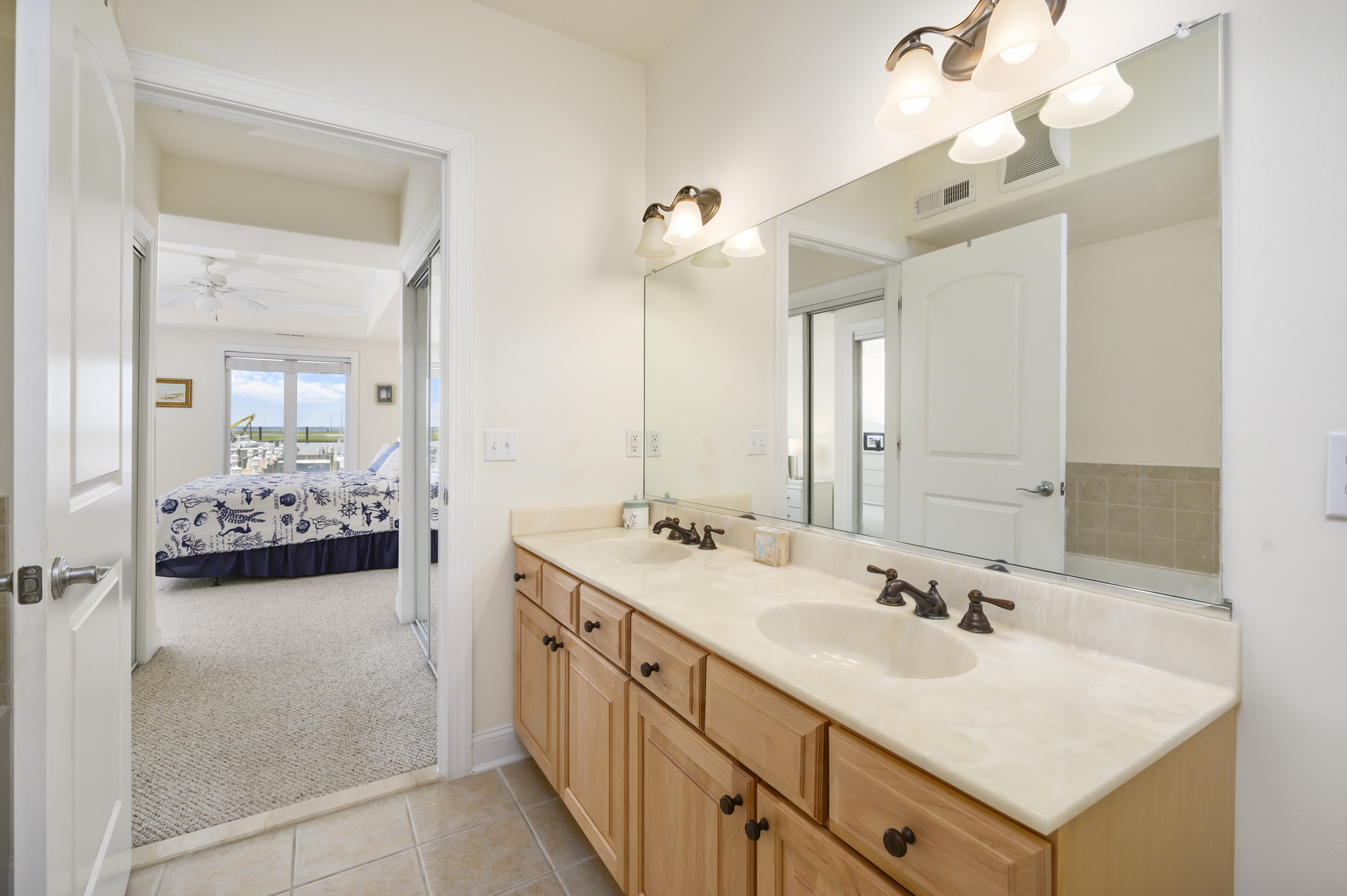 Luxurious Master Bath with Double Vanity.