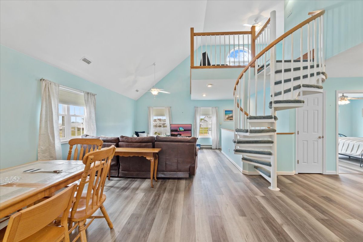 Wander upstairs to fine the Loft and another Bedroom.