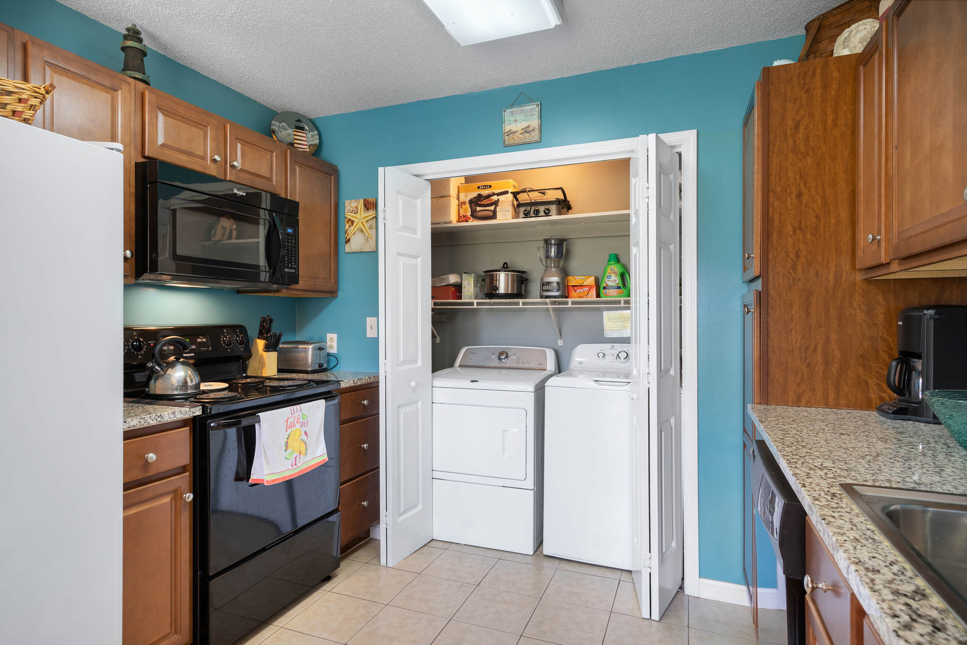 Full Size Washer and Dryer for your convenience.