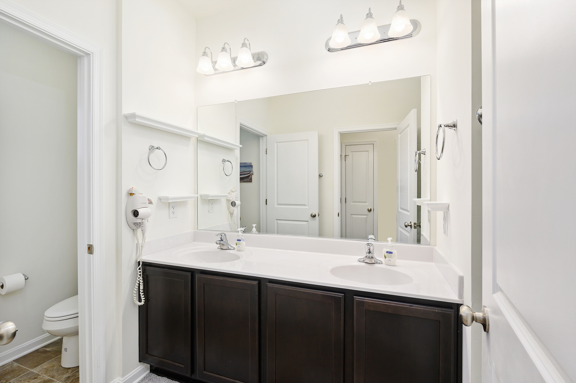 Private Master Bath with Double Vanity.