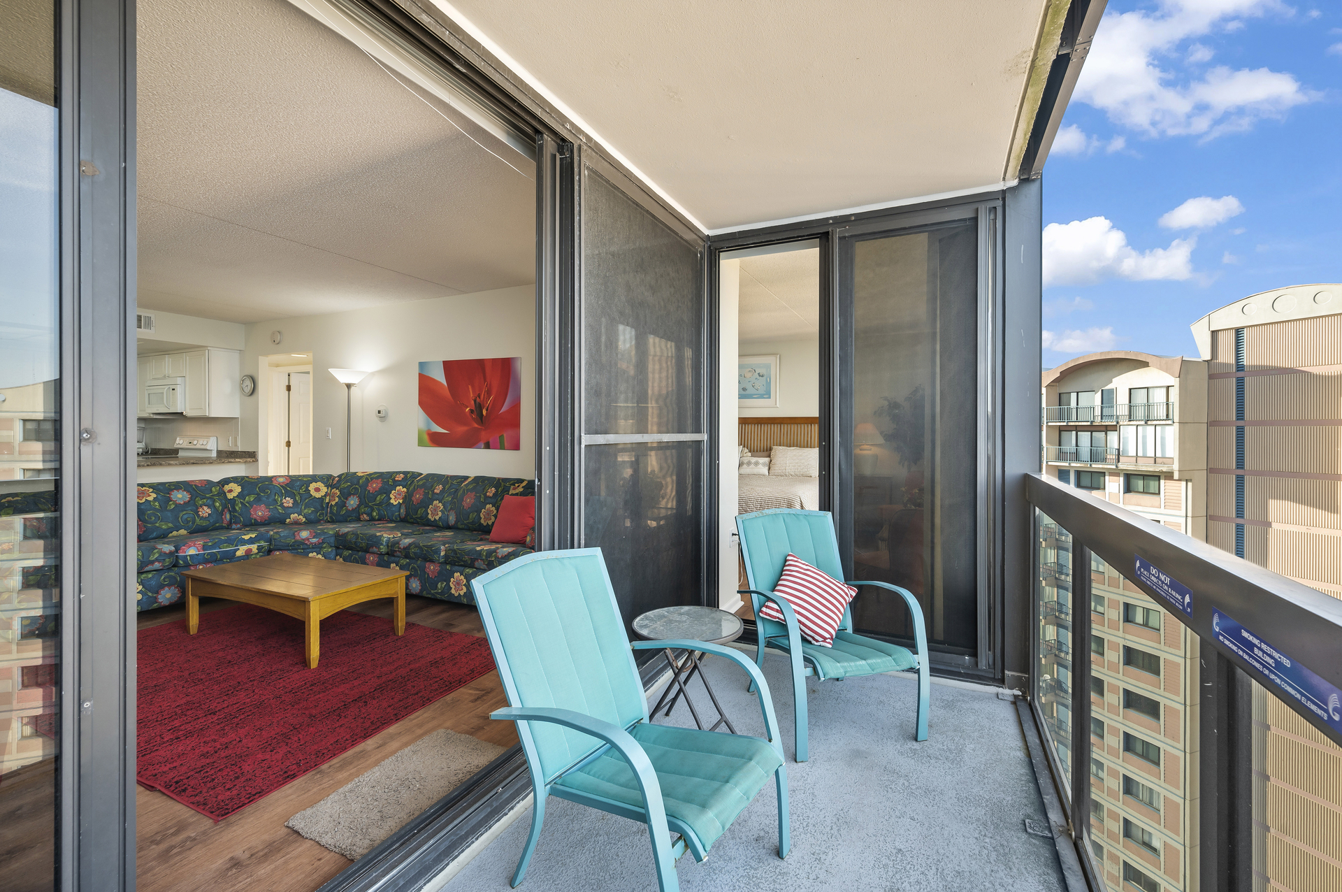 Slip out to the Private Balcony to enjoy Breathtaking Beach Views!