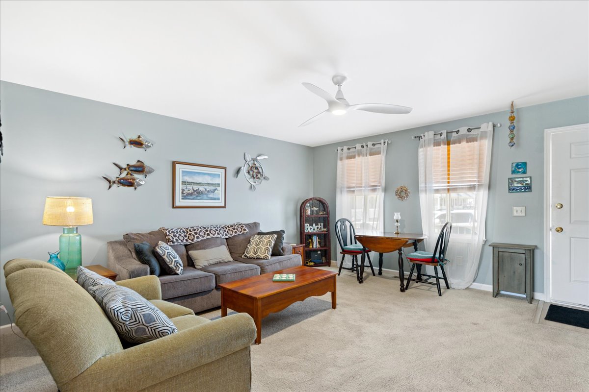 Relax in the comfortable Living Area after a fun-filled day at the Beach.