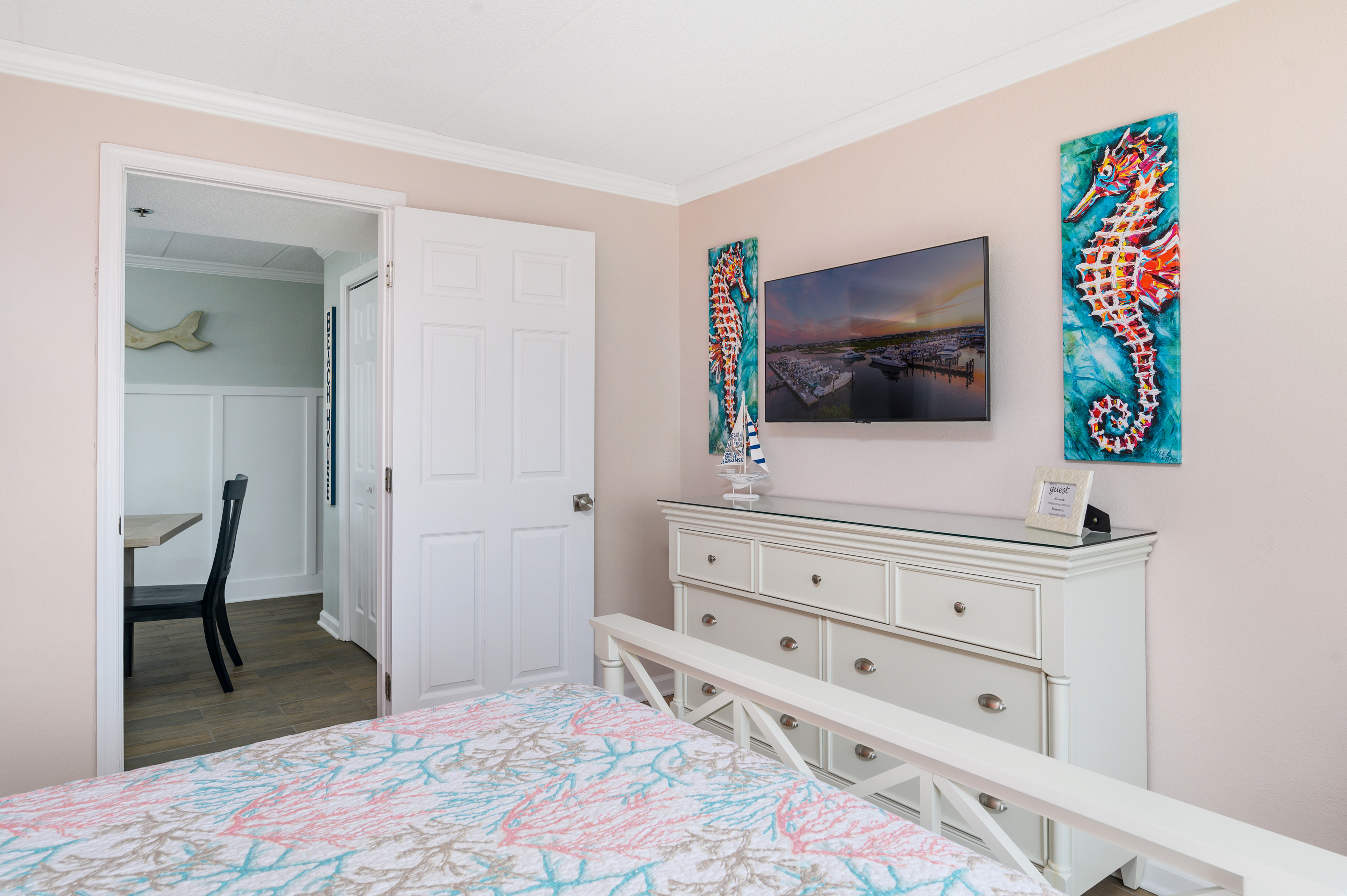 Enjoy the Flat Screen TV as you relax and prepare for your next fun-filled day in bedroom 2