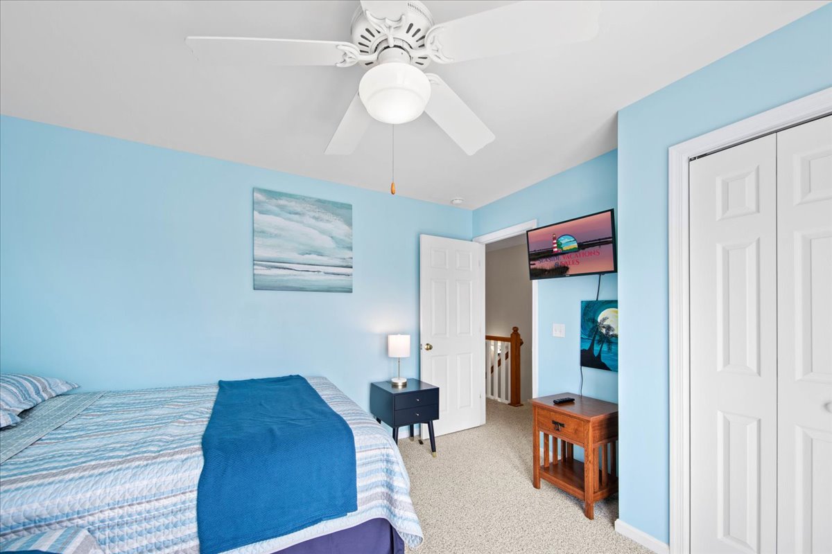 Flat Screen Streaming TV in Bedroom 2, as well.