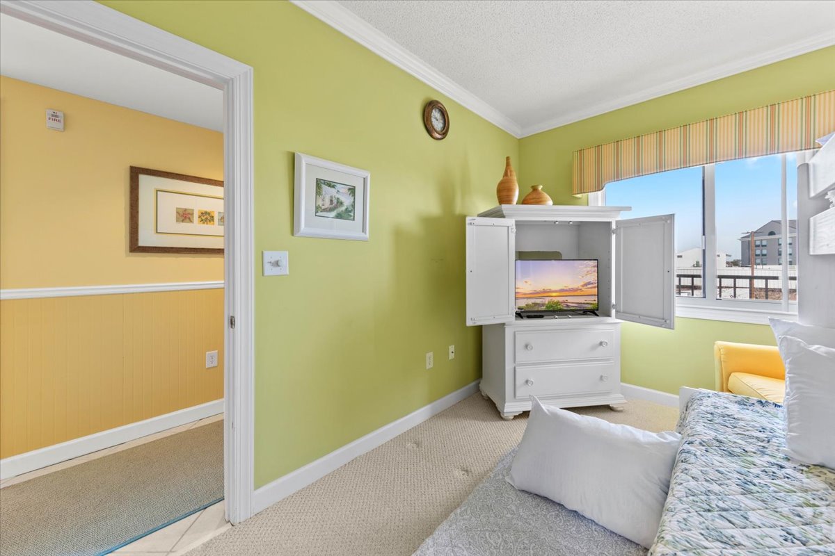 This Bedroom will comfortably sleep 4 and has a Flat Screen TV!