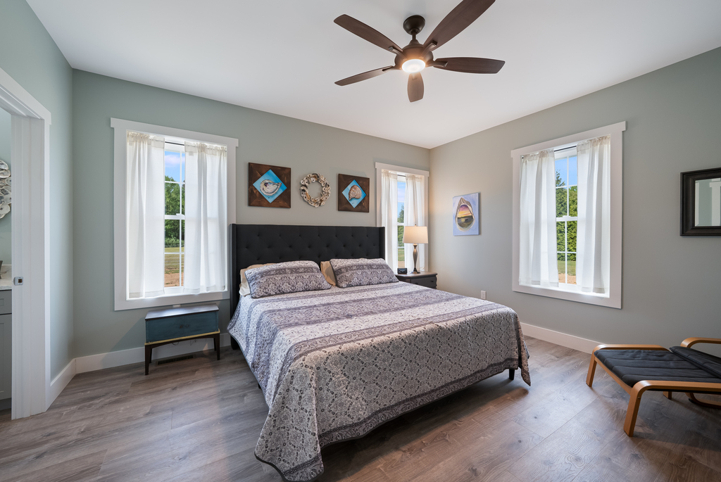 Bedroom 1 is on the 1st Floor and has a luxurious King Bed.