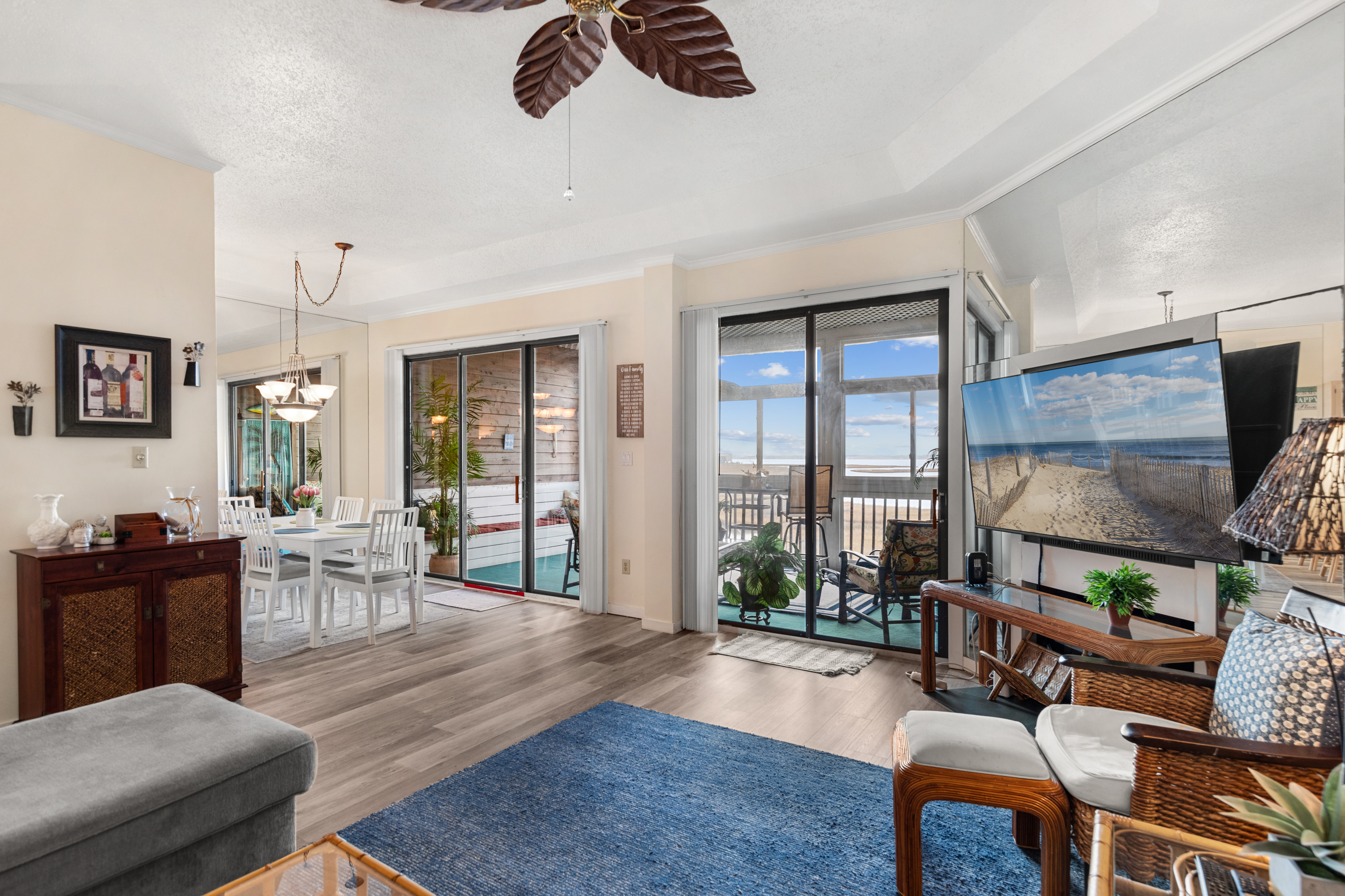 Movie time made easy with a Flat Screen TV.