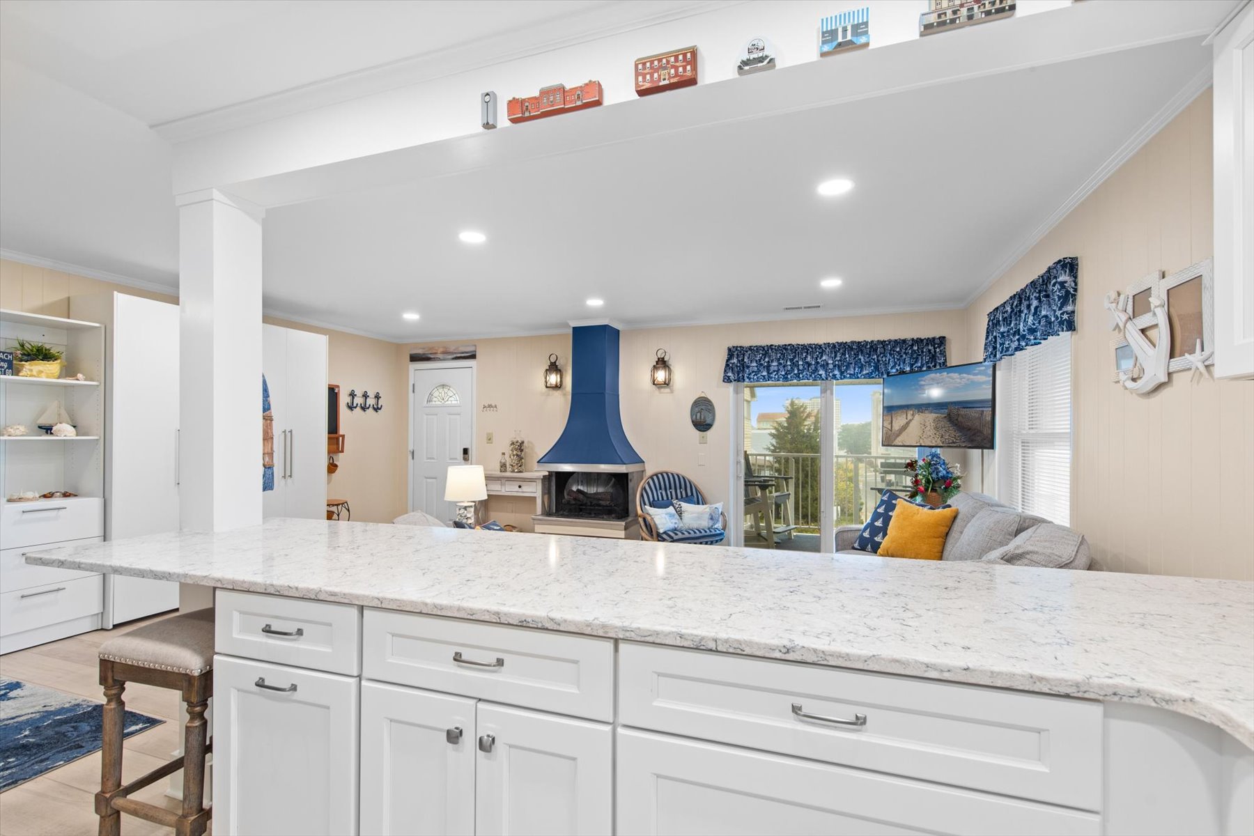 Plenty of gleaming counter space