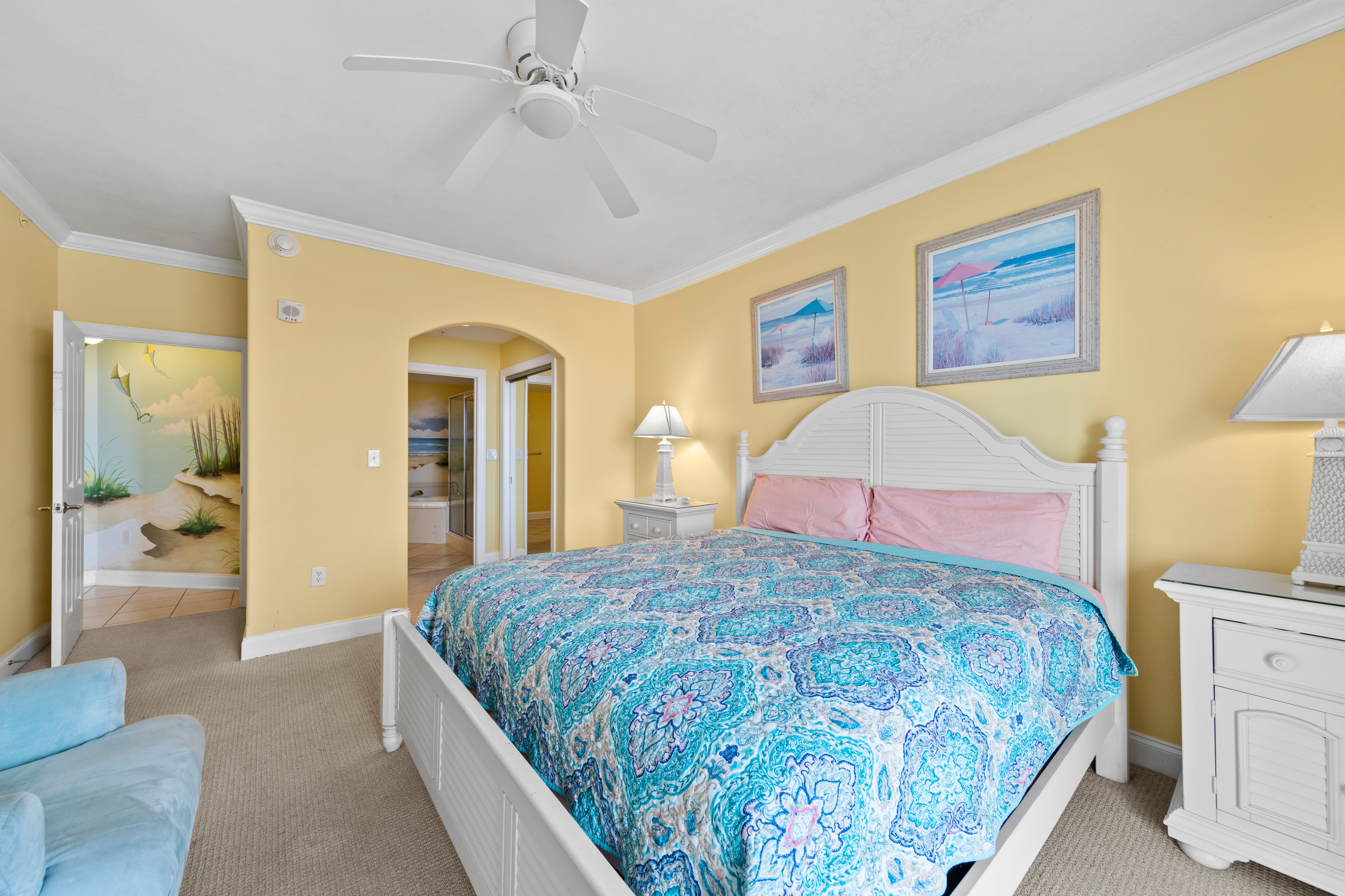 Down the Hall, the Luxurious Primary Bedroom is sure to be a Peaceful Retreat.