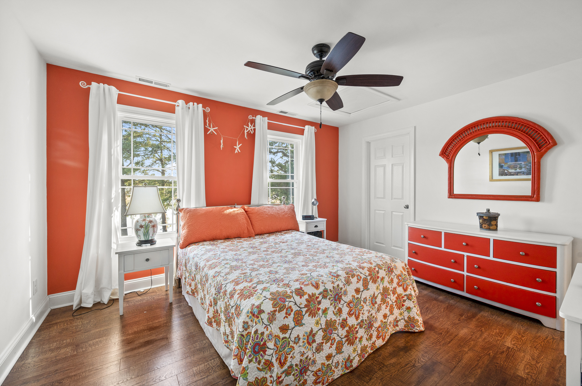 Wandering upstairs, Bedroom 2 is also a Master with a Queen Bed.