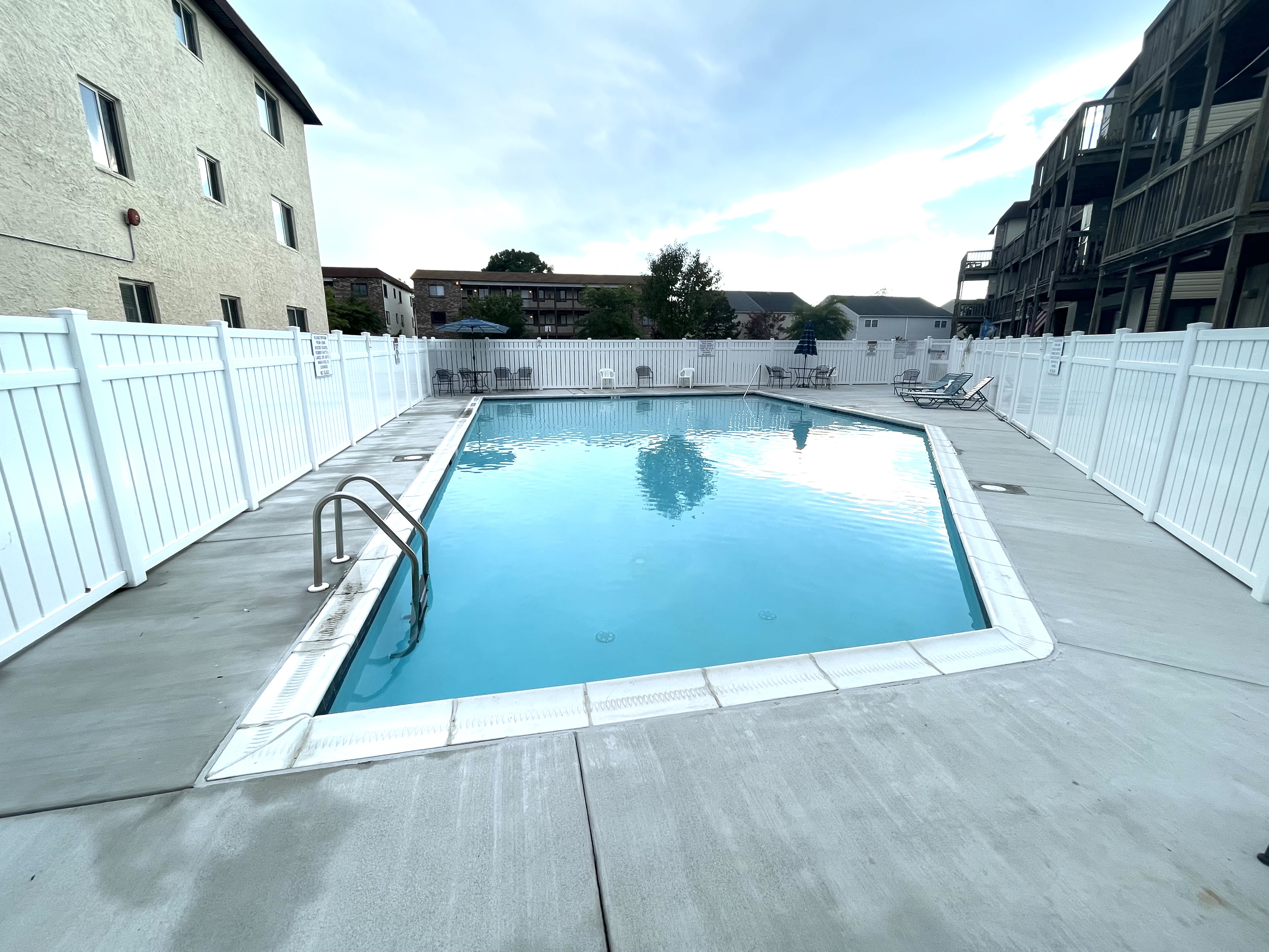 Relax in the spacious Seasonal outdoor pool.