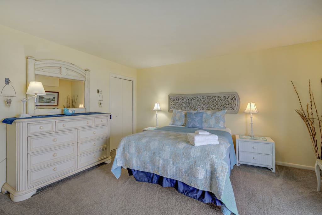 Bedroom 1 is on the 2nd level, and has a comfy Queen Bed.