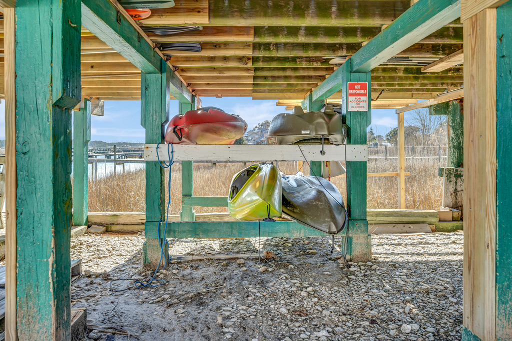Several Kayaks and Life Vests for you to enjoy.