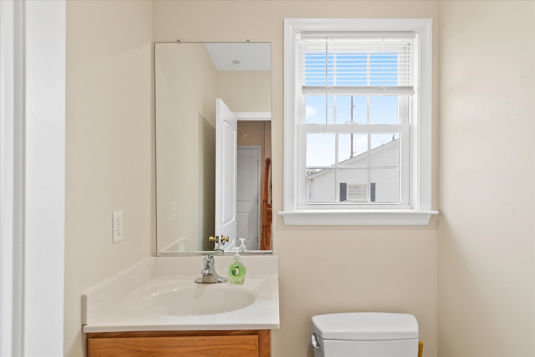 Convenient Half Bath located on the 2nd level