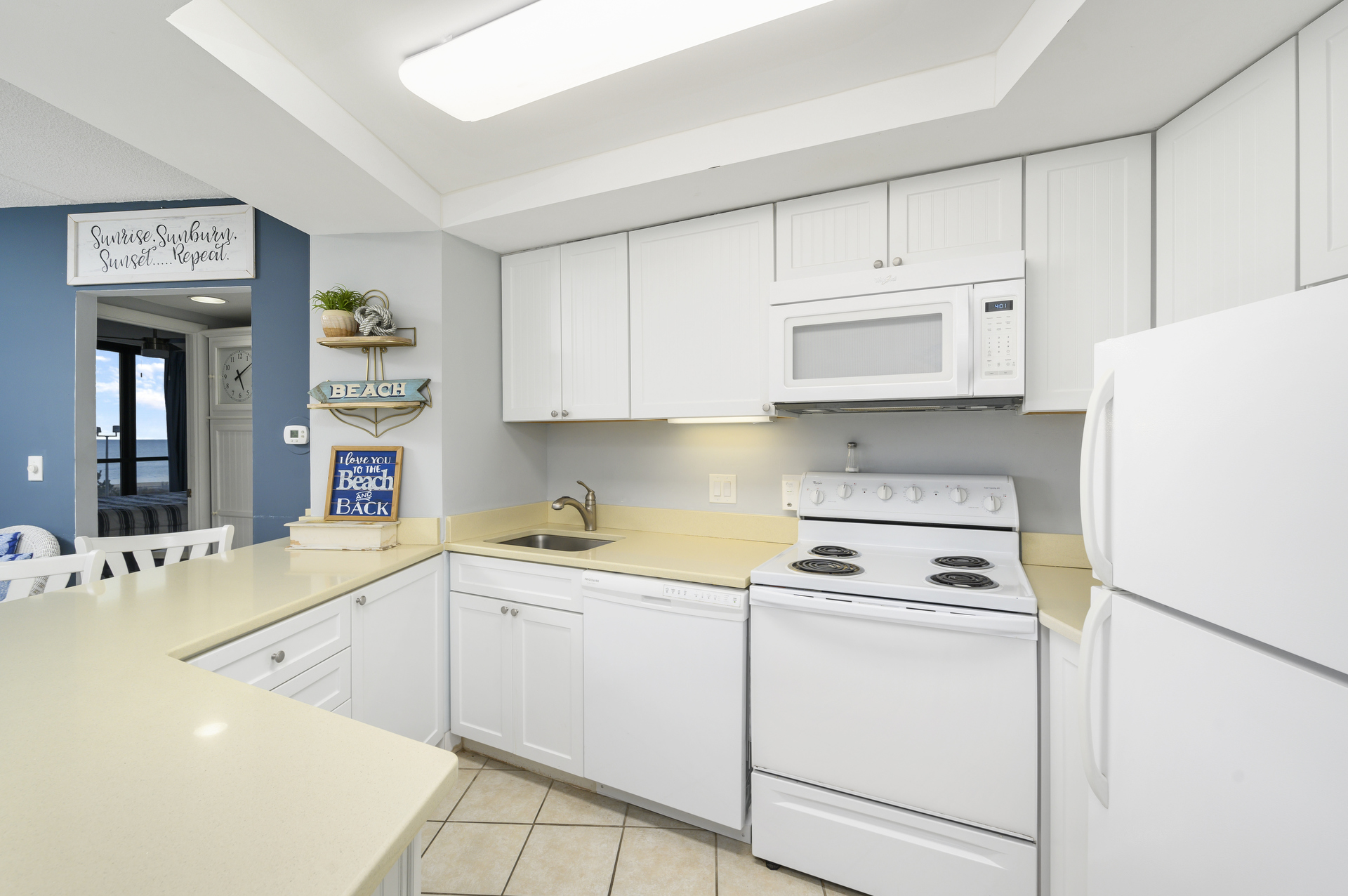This Kitchen is stocked with everything you'll need to make mealtime an Ocean Breeze!