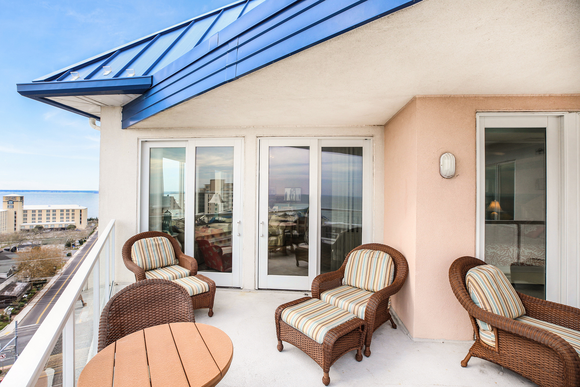 Relax in the high-end, comfy furniture and take in that sweet & salty air.