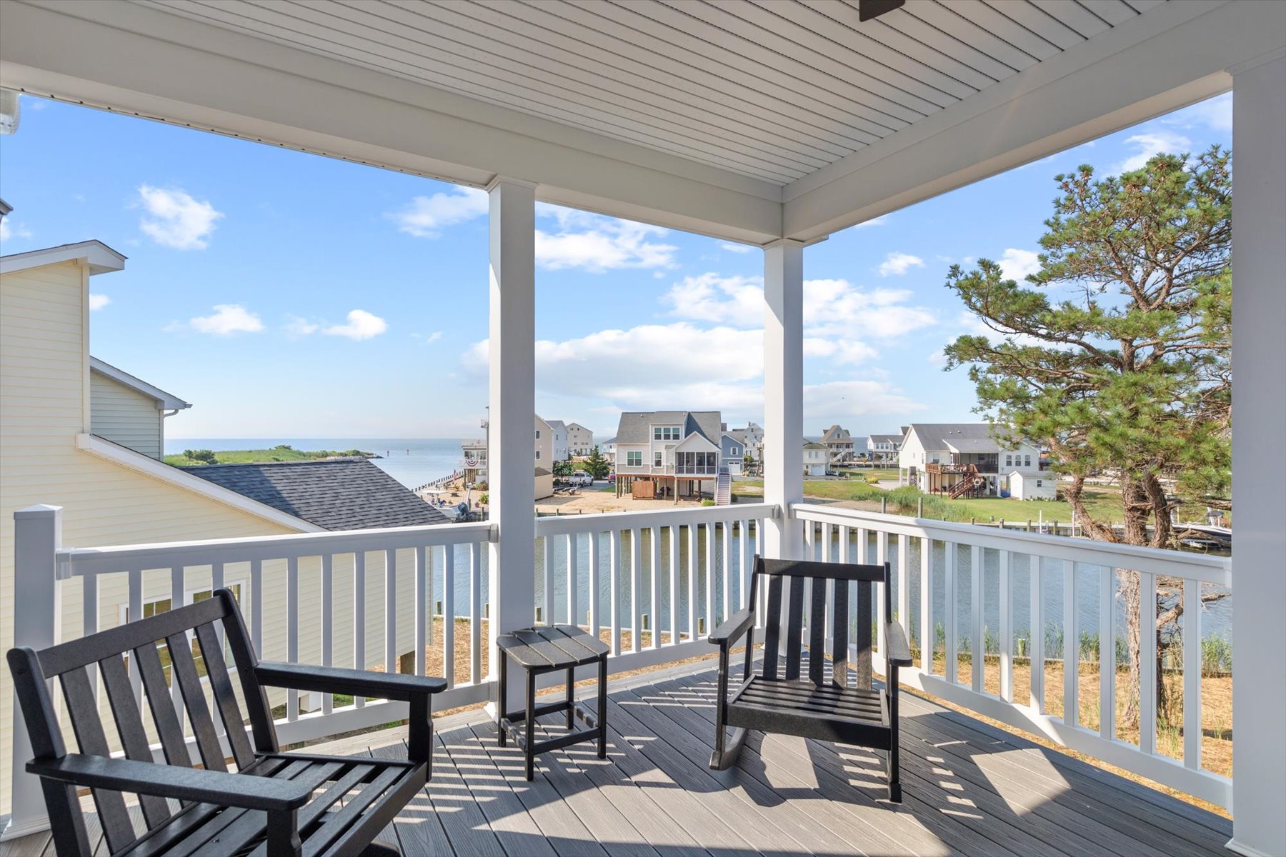 You can see clear out to our pristine Chincoteague Bay and it's great Bay Access for fishing.