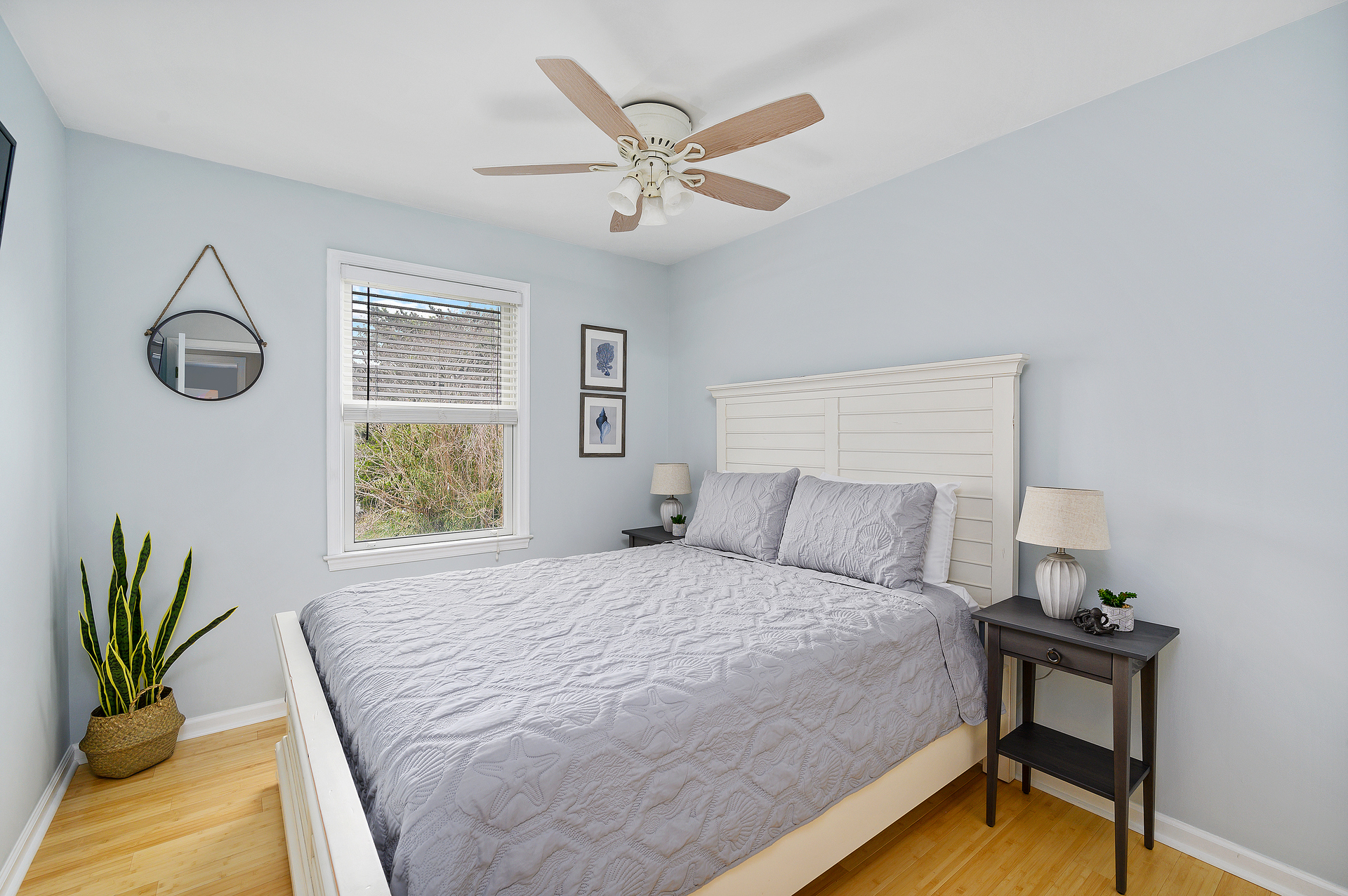 A cozy Queen bed awaits you in Bedroom 2