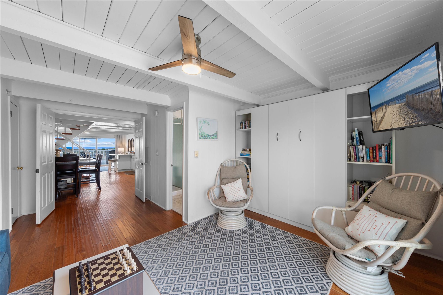 This room also offers a Flat Screen TV & Murphy Bed.