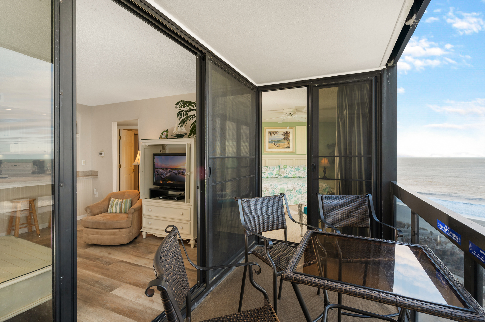 Step out to the Balcony & take in the Sweet & Salty Ocean Air!