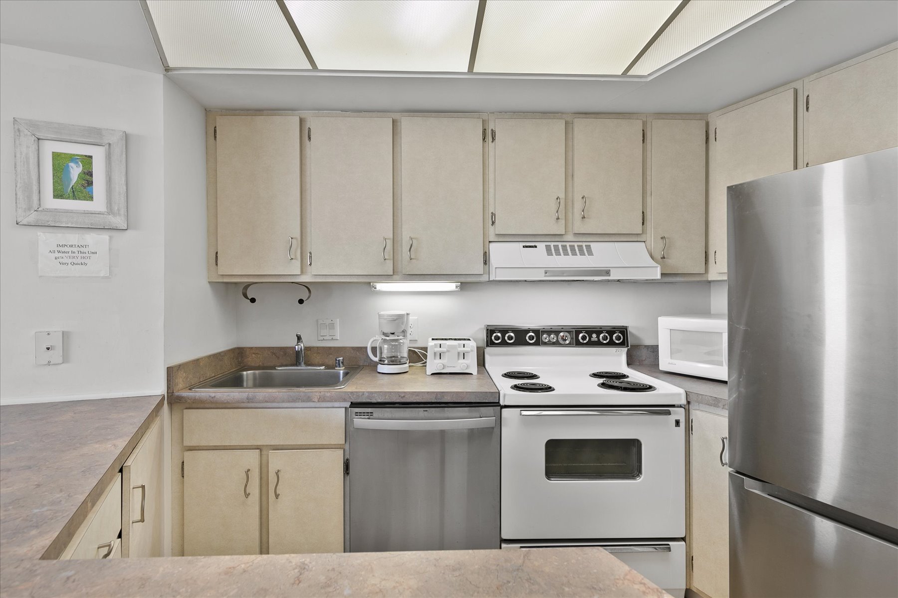 The Kitchen is fully equipped with everything you'll need for family meals.