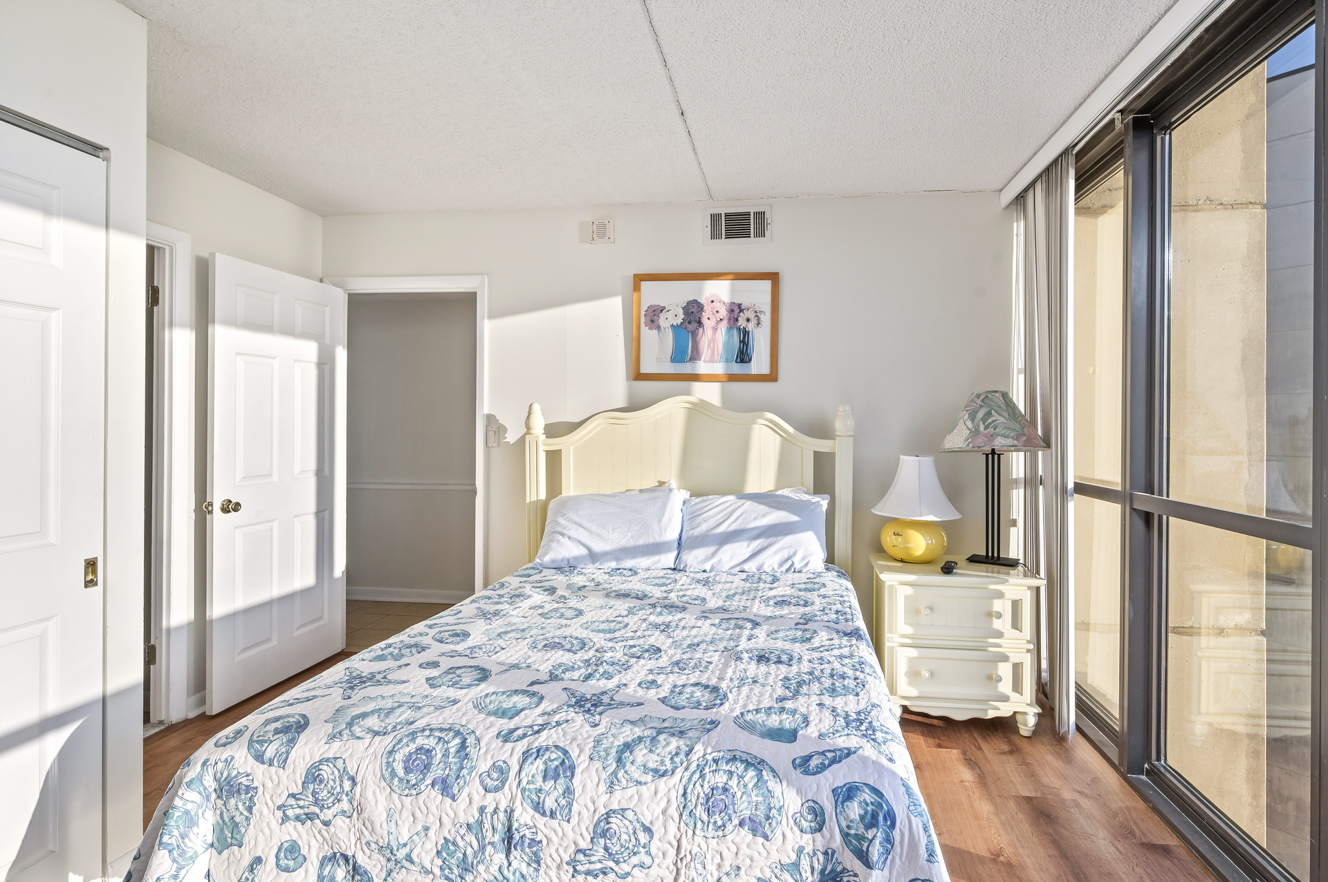 The Junior Primary Bedroom is adorned in Bright & Beachy Blues!