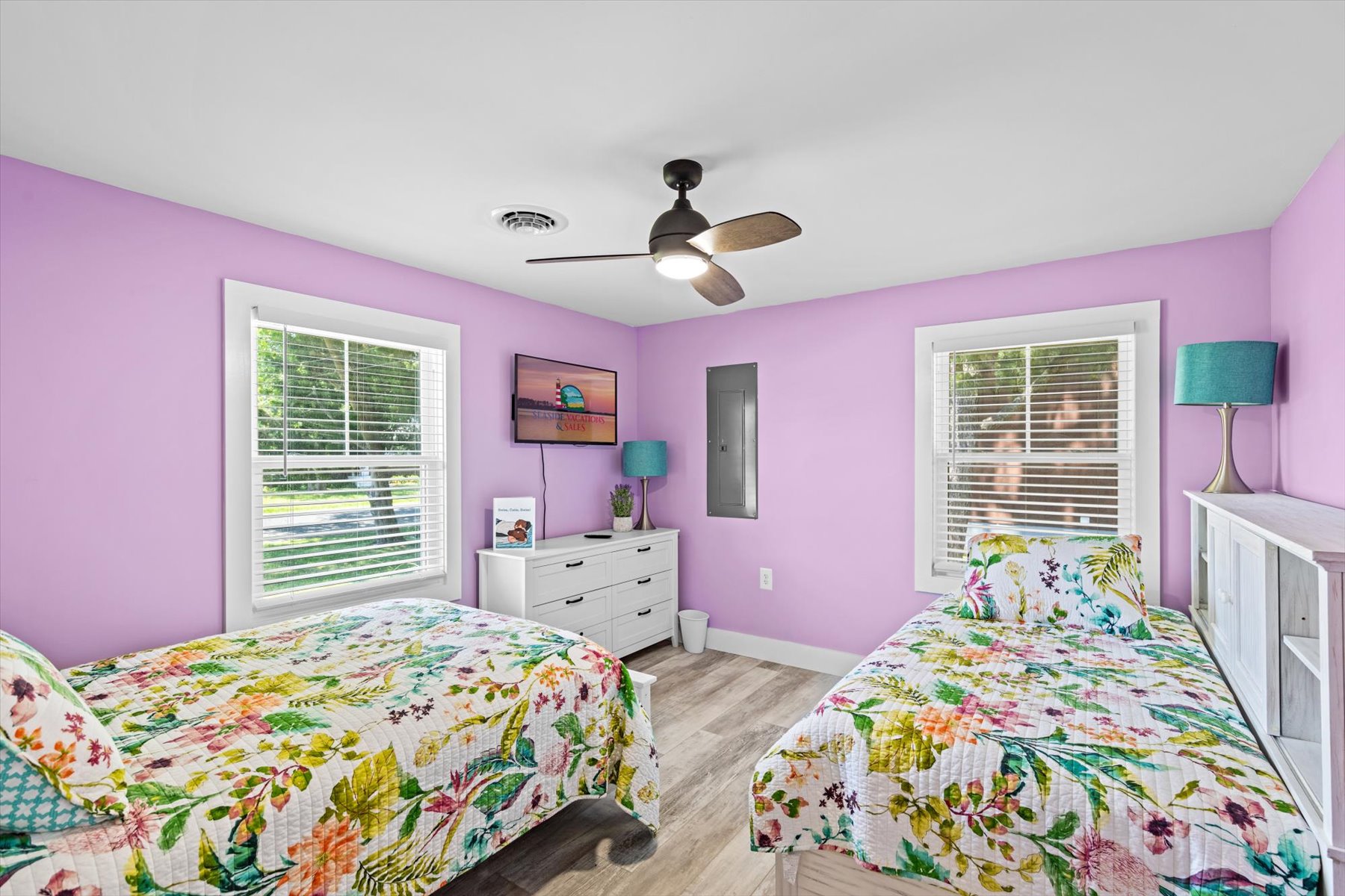 Bedroom 3 has a Twin and Full Bed and sleeps 3.