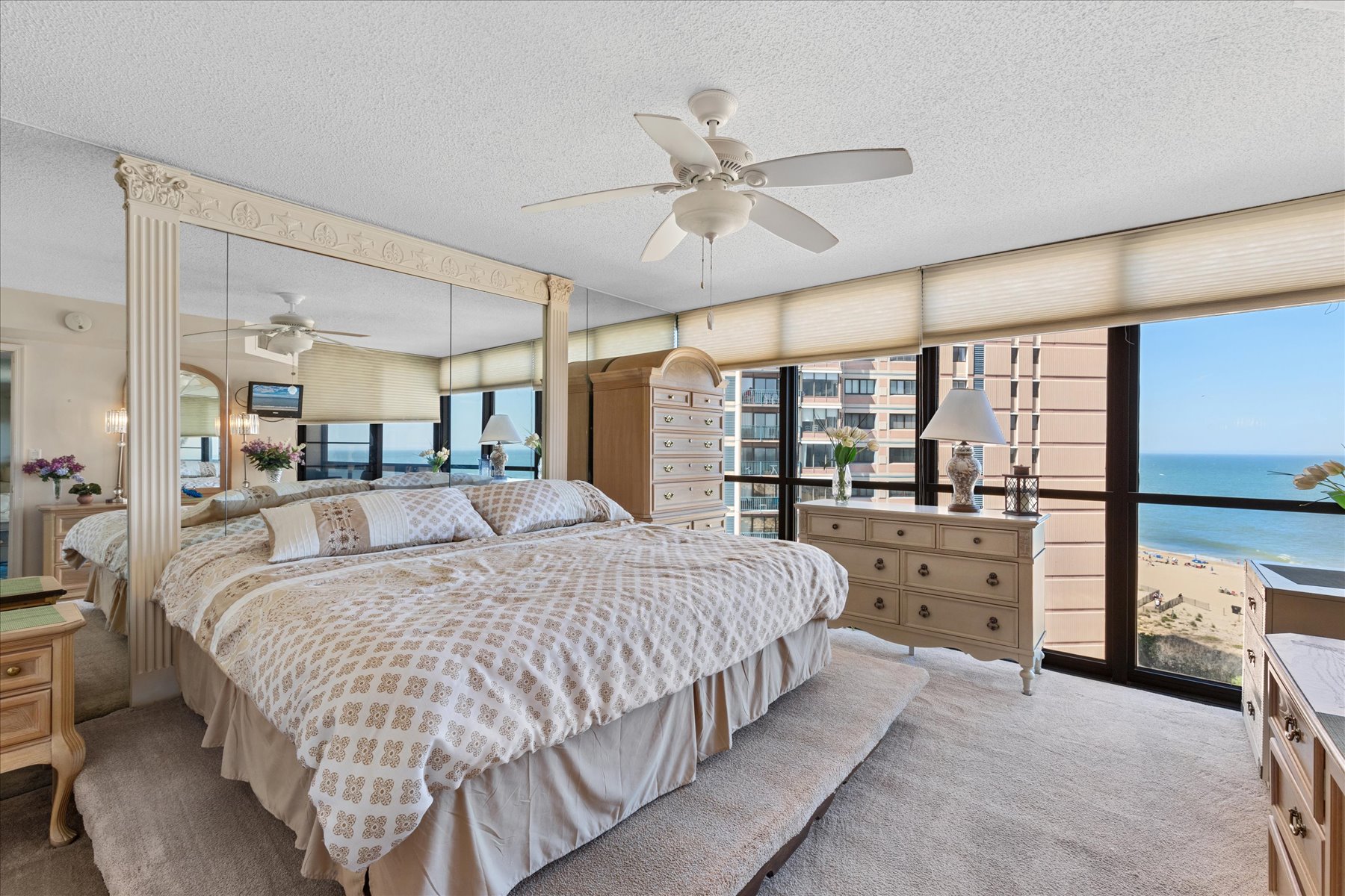 The Primary Bedroom features a King Sized Bed.