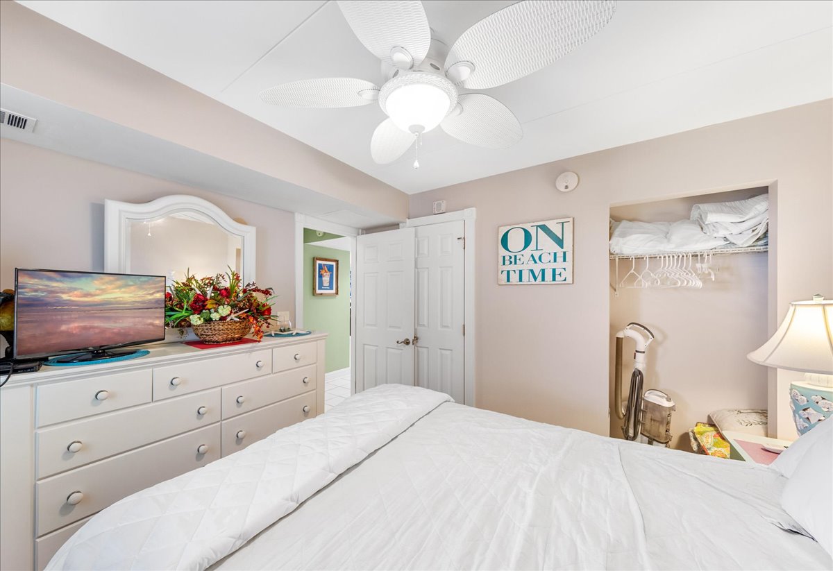 Bedroom 2 will sleep 2 with a Plush Queen Bed.