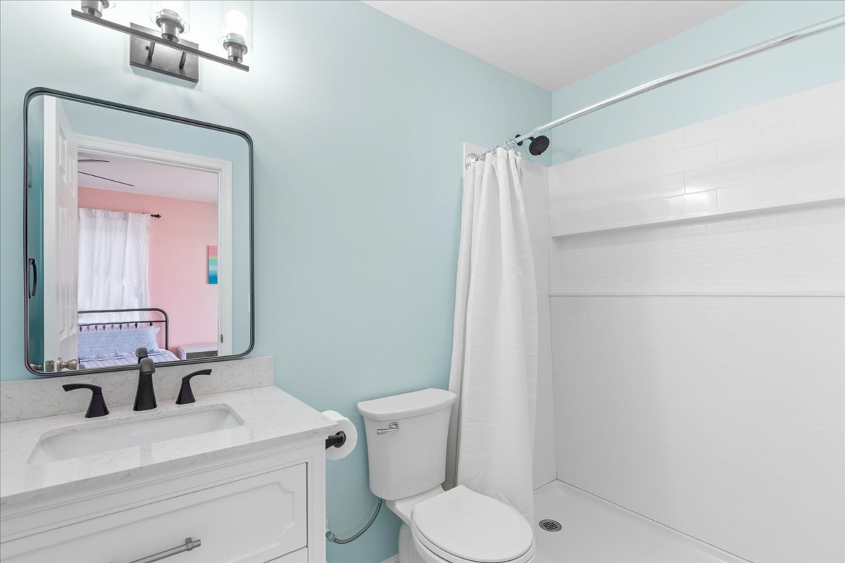 Private Master Bath has Walk-in Shower.