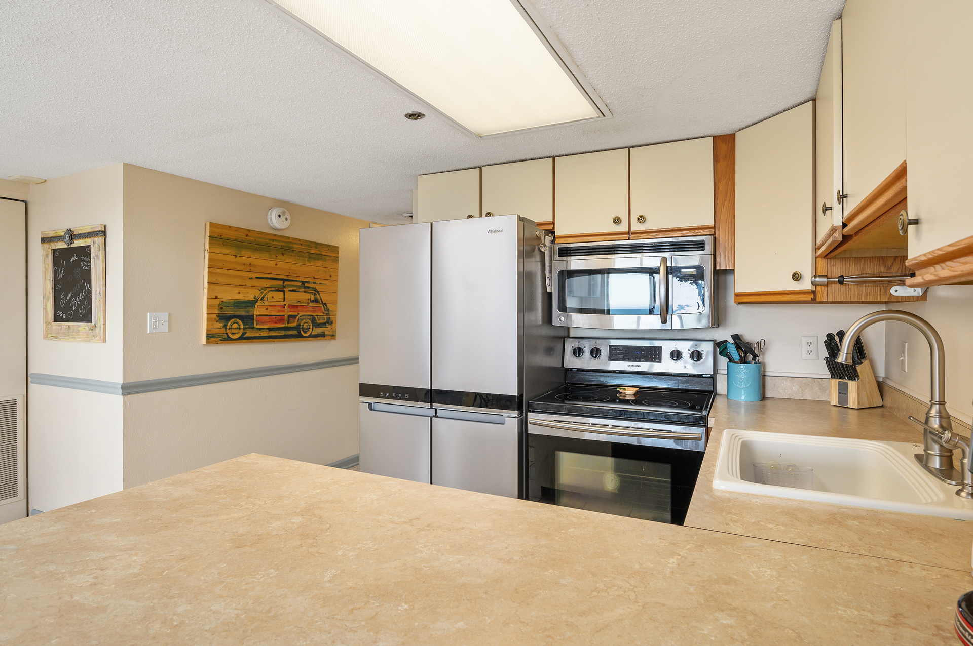New Stainless Steel appliances are found throughout the Kitchen