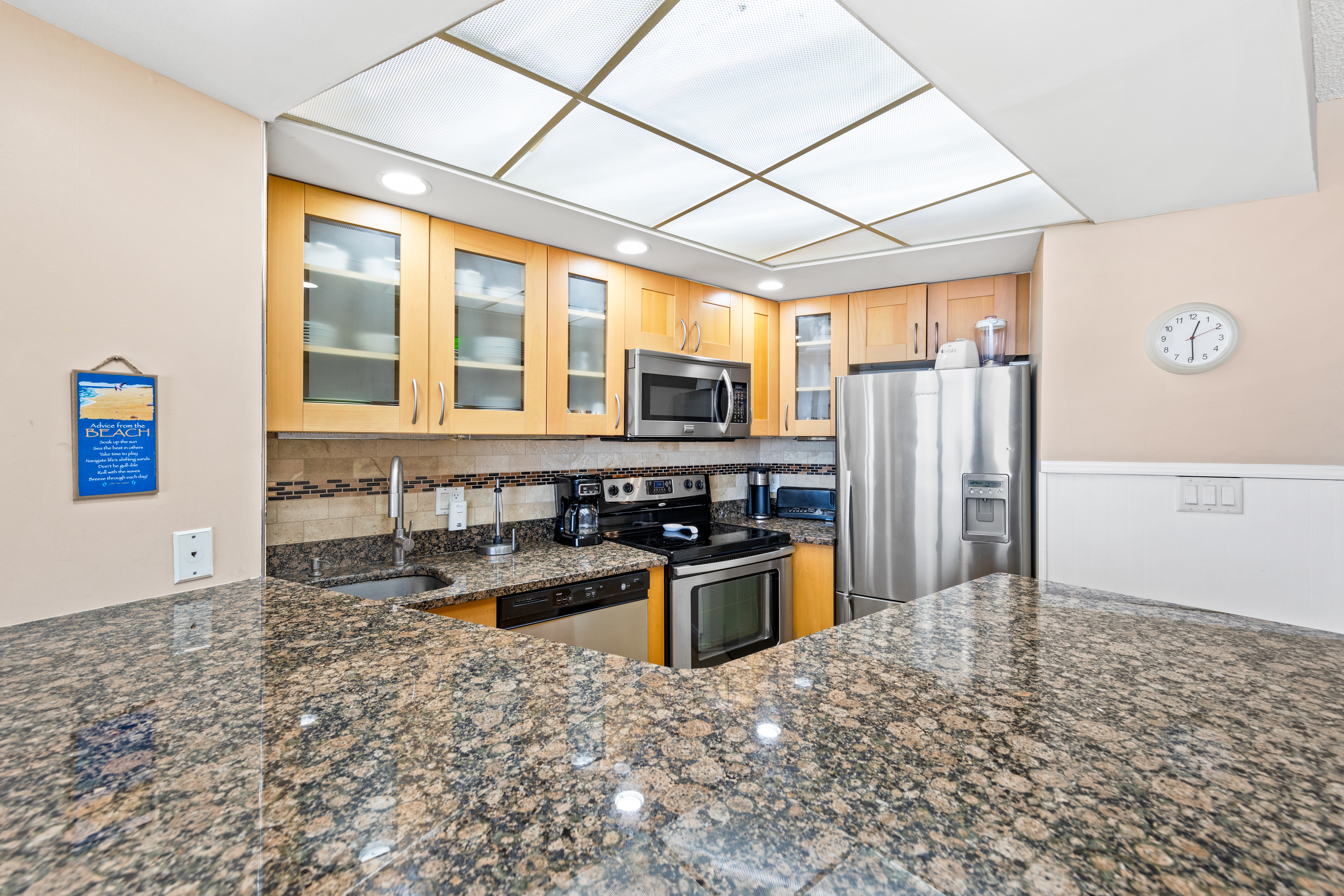 The Chef in your Family will love the well-stocked Gourmet Kitchen.