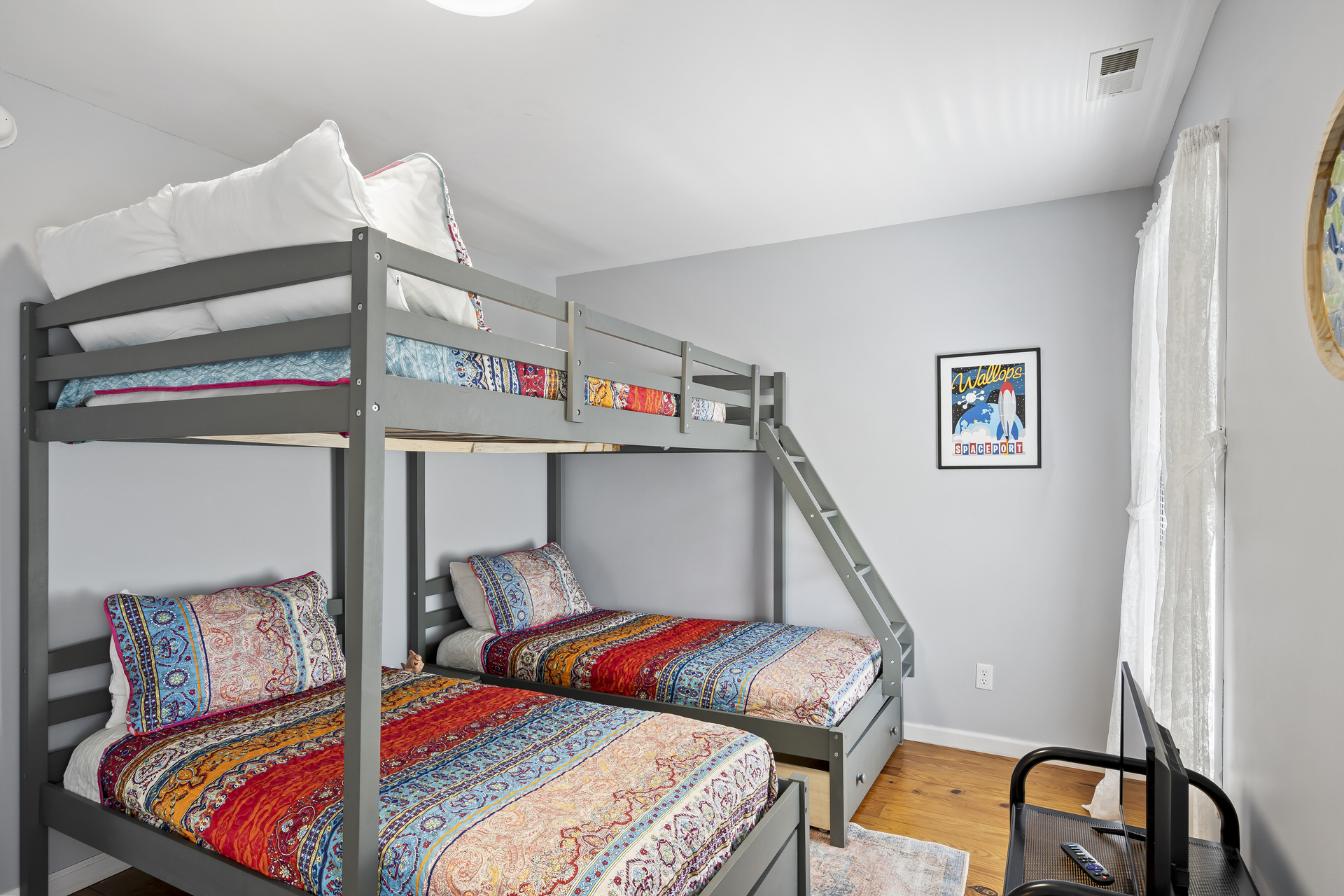 Bedroom 2 has New Triple Bunkbeds and sleeps 3.