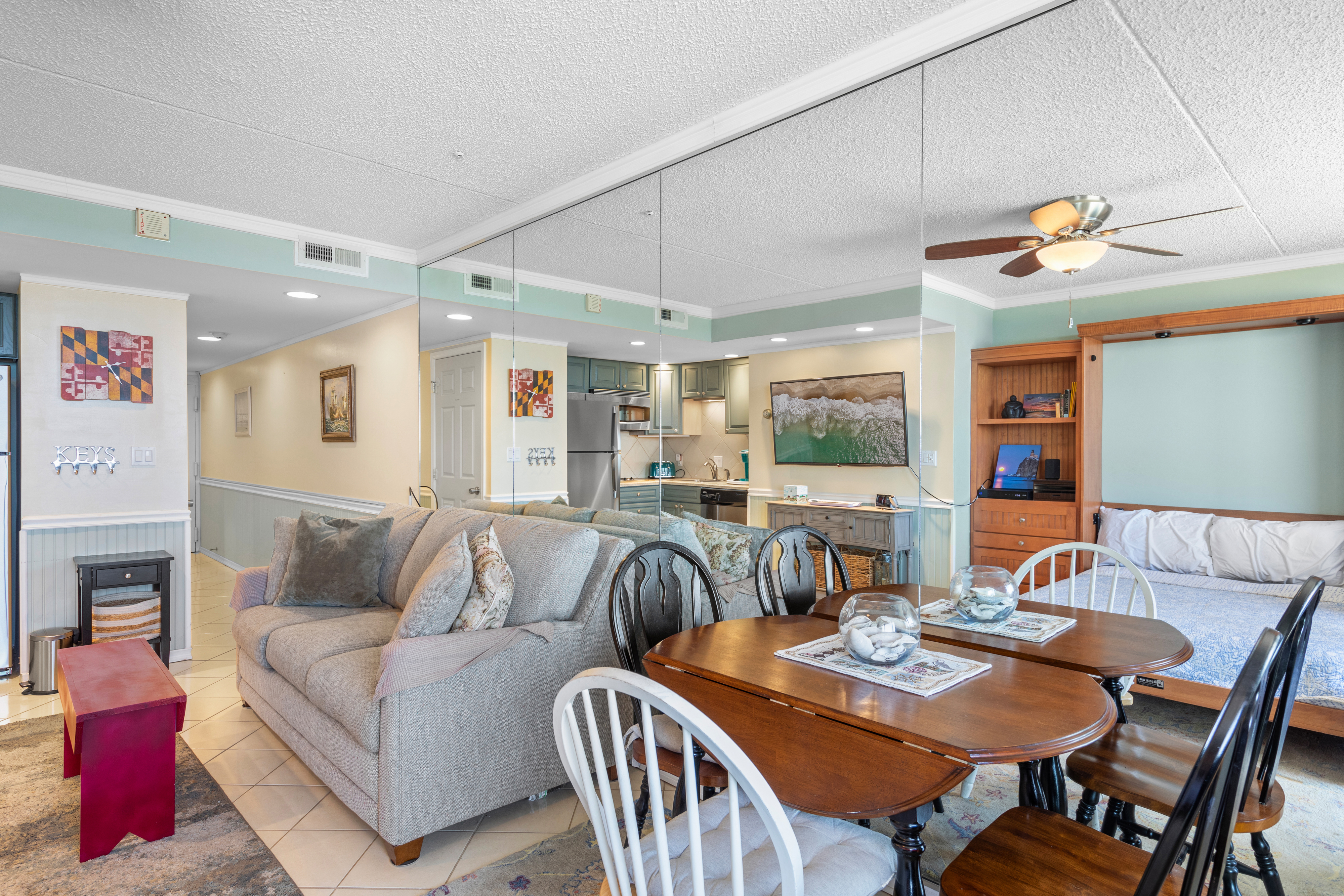 At the end of the Hall, you'll be in awe of the wide open Living Area and Dining Area.