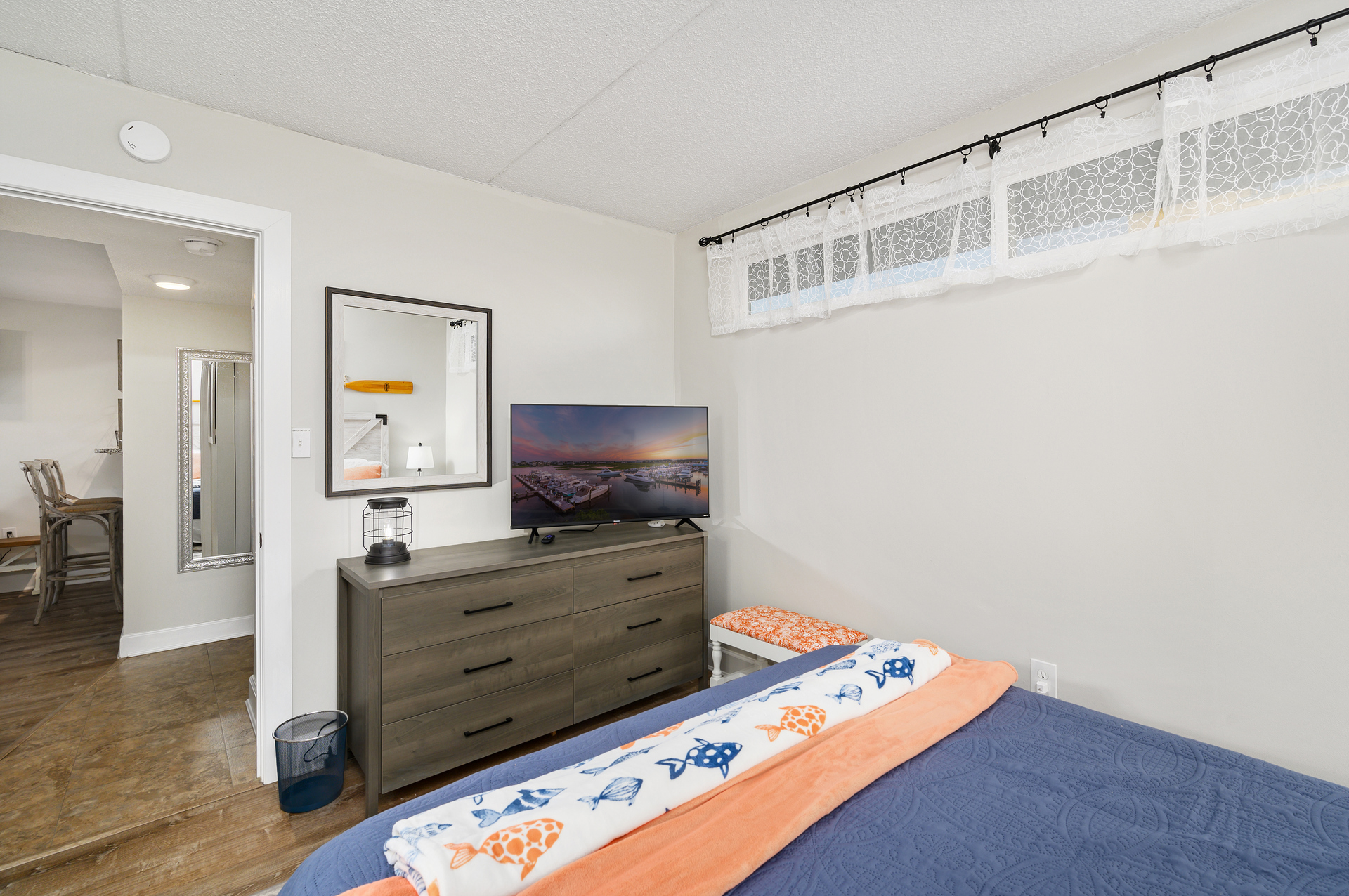 Relax after a fun-filled day and stream your favorite movie before bed.