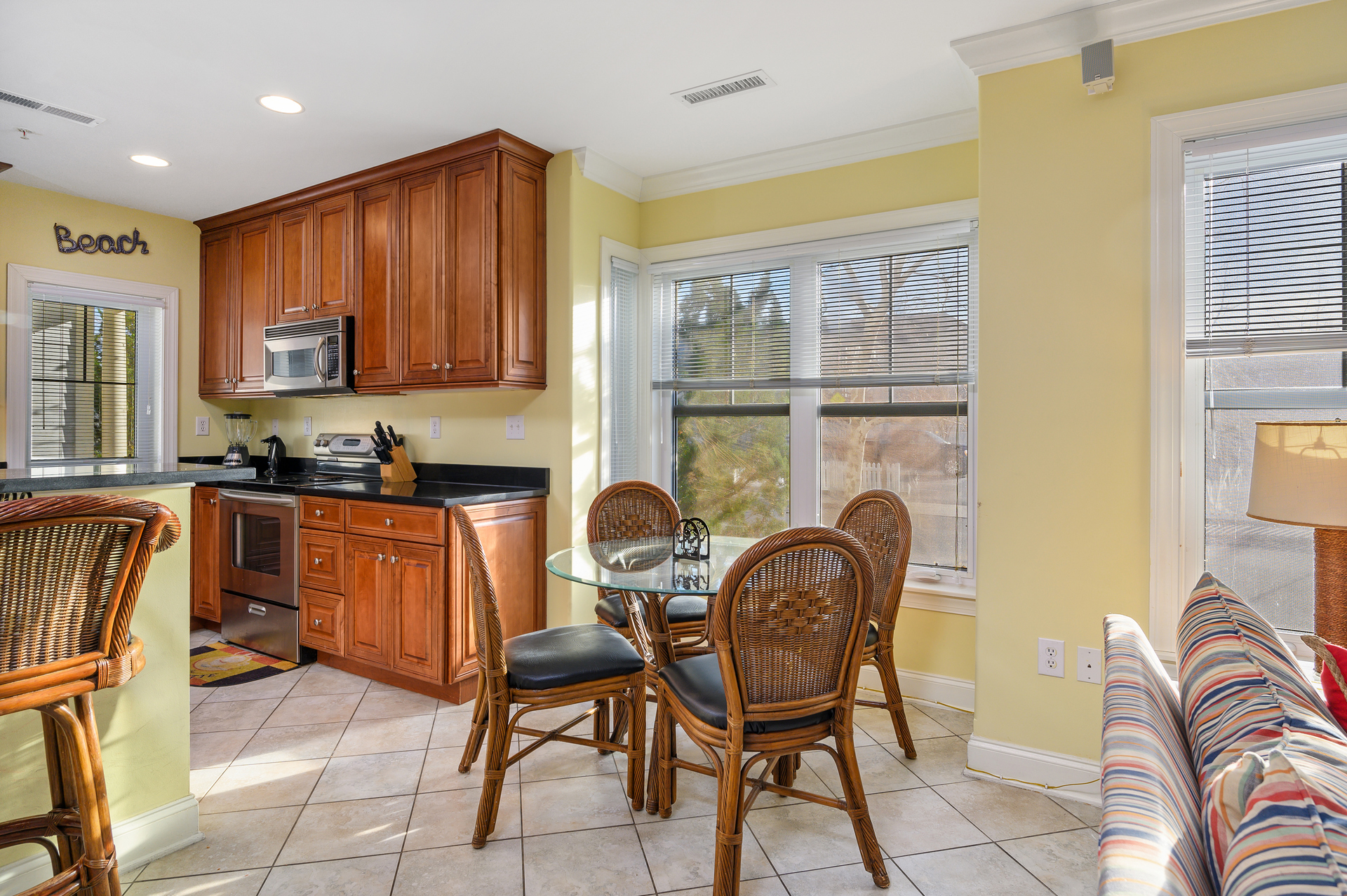 There is also seating at the dining table for those quality nights in