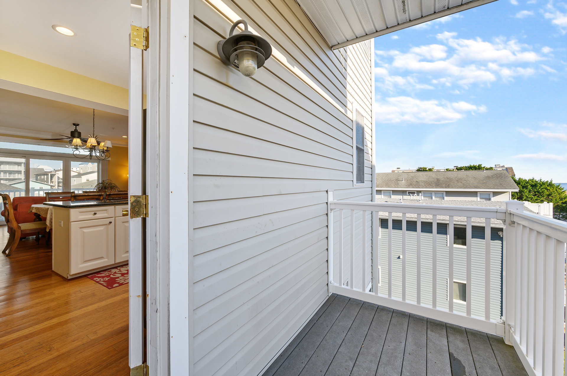 Enjoy some fresh air by stepping out on the Balcony right from the kitchen
