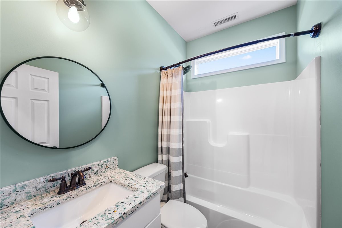 Full Bath 2 has a Tub/Shower Combo and is shared.