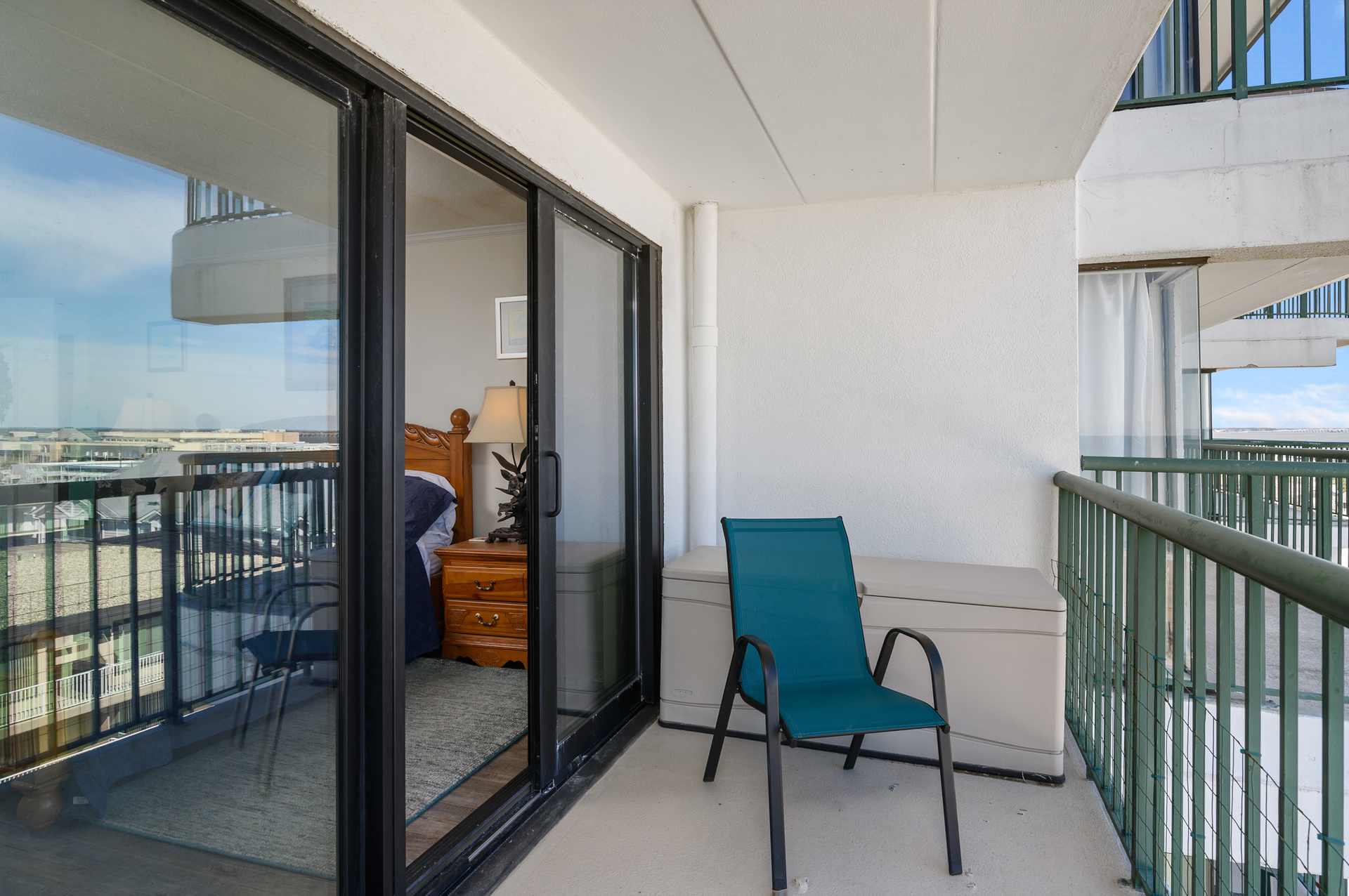 Slip out with your favorite glass of wine and enjoy the sounds of the Ocean