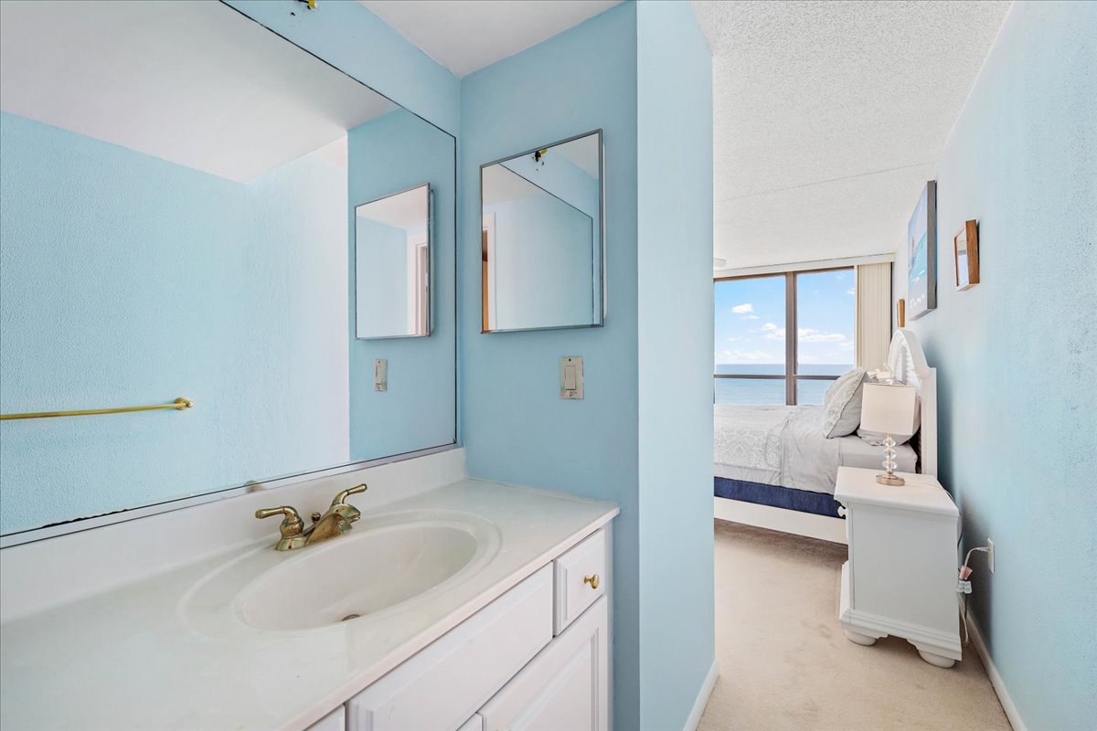 The Updated Primary Bath offers plenty of space to get ready for a Night Out in the Town!