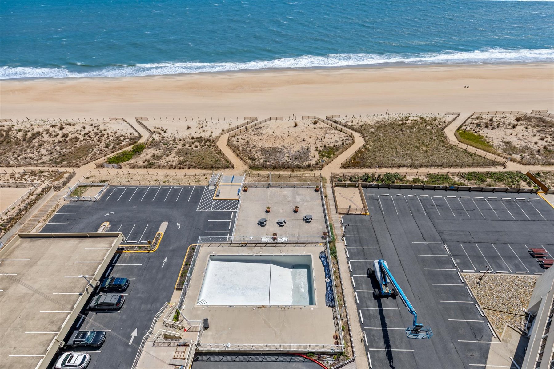 A spectacular birds-eye view showcasing your incredible proximity to the beach and local oceanfront features!