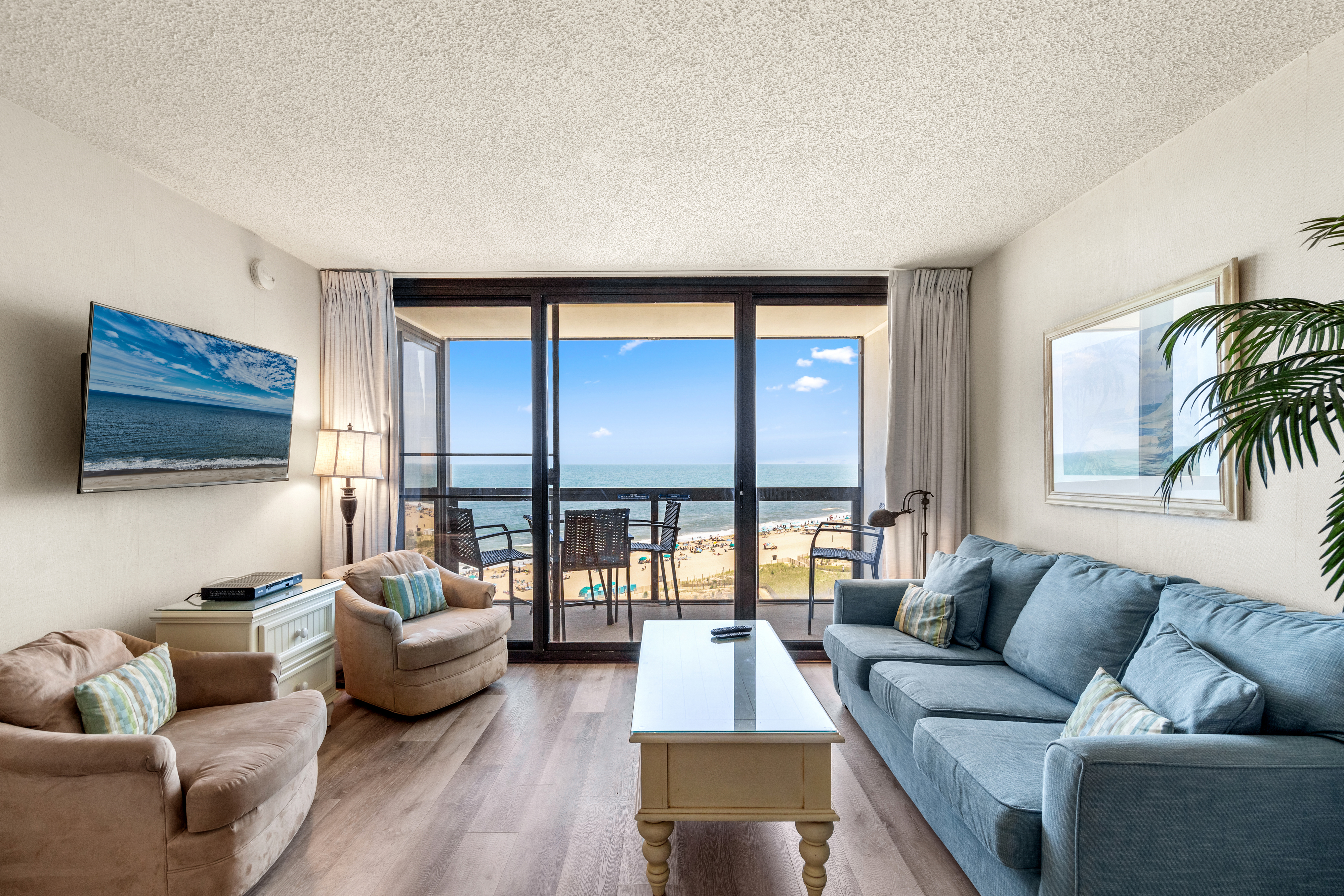 You're instantly welcomed by the Breathtaking Ocean Views from the Floor to Ceiling Windows!