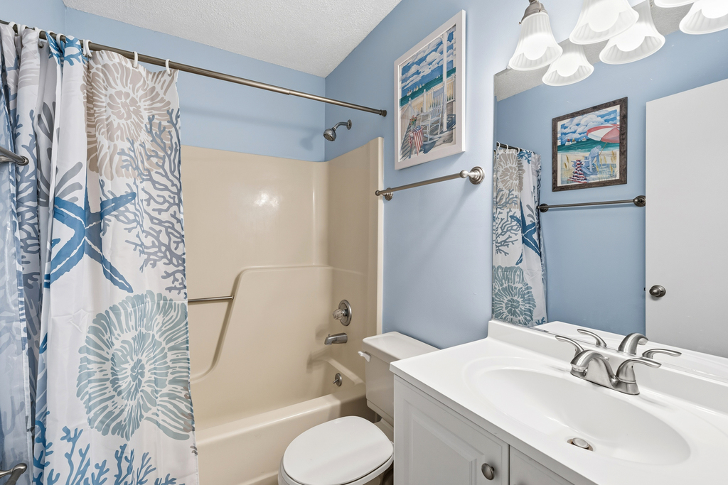 Shared bath with Shower/Tub Combo.