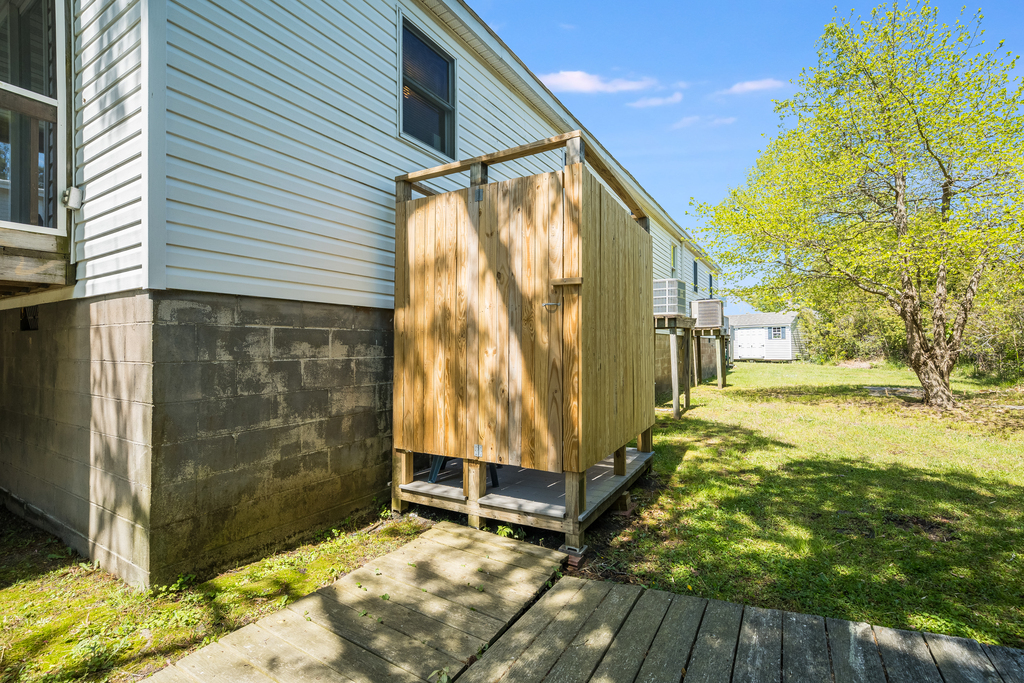 The new Outdoor Shower is perfect for rinsing off after a fun-filled day at the Beach.