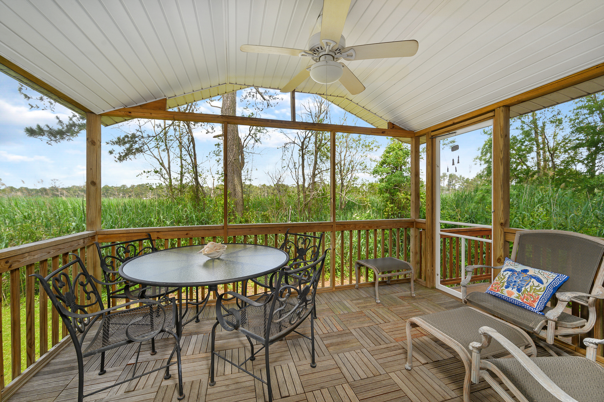 Dine Al-Fresco overlooking the Marsh in the distance.